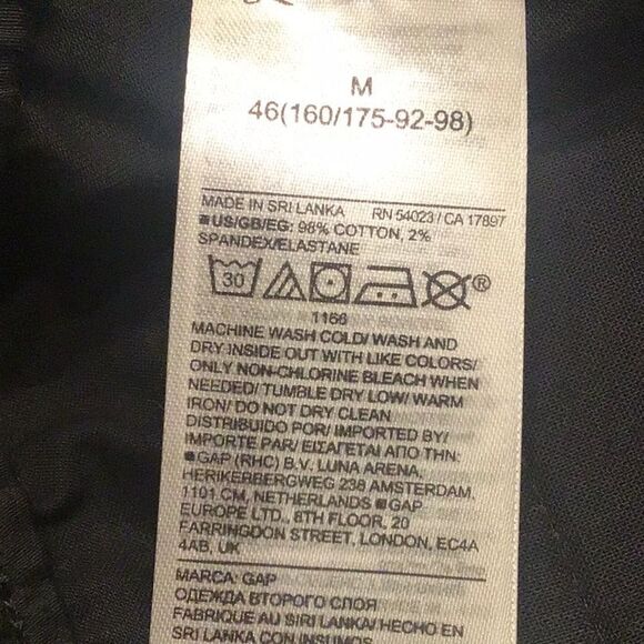 GAP Black Elastic Ruffle Waist Wide Leg High Waisted Cotton Shorts NEW - Picture 16 of 16